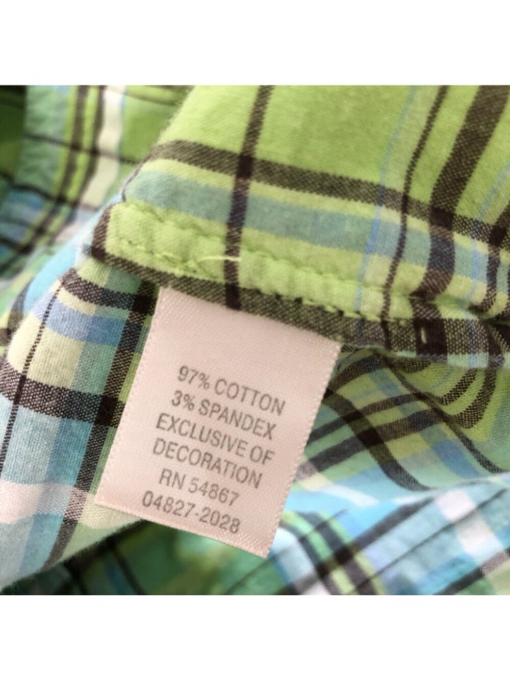 Christopher & Banks Button Down Shirt M Plaid Long Sleeves Green Blue Western - Picture 8 of 8
